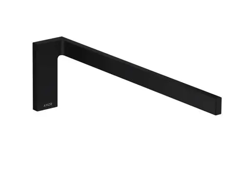 Schwarzer, rechteckiger Handtuchhalter von AXOR, mit einem minimalistischen Design und einer klaren Linienführung, geeignet für Wandmontage.